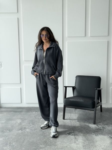 Костюм на блискавці жіночий ZIP віскоза ГРАФІТ 394204237 фото