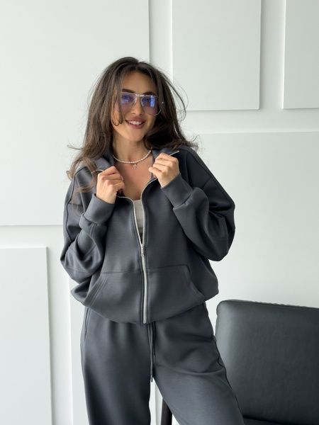 Костюм на блискавці жіночий ZIP віскоза ГРАФІТ 394204237 фото