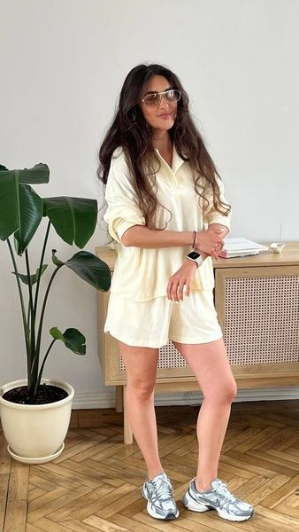 Костюм жіночий з поло та шортами тонка махра BUTTER 1424415814 фото
