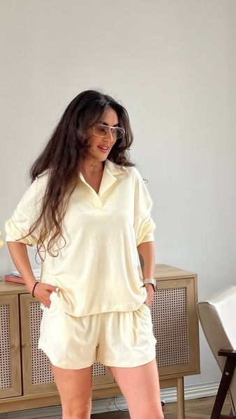Костюм жіночий з поло та шортами тонка махра BUTTER 1424415814 фото