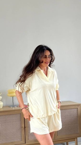 Костюм жіночий з поло та шортами тонка махра BUTTER 1424415814 фото